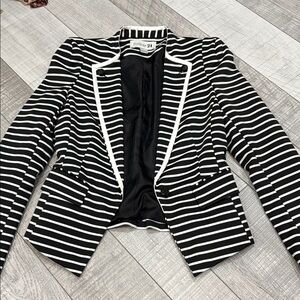 Forever 21 Black and White Striped Blazer